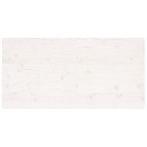 vidaXL Table Top White 110x55x2.5 cm Solid Wood Pine Rectangular