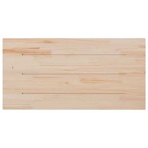 vidaXL Table Top White 100x60x2.5 cm Solid Wood Pine Rectangular