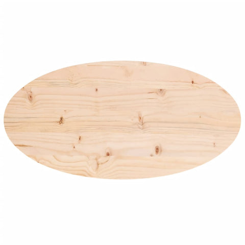 vidaXL Table Top 60x30x2.5 cm Solid Wood Pine Oval