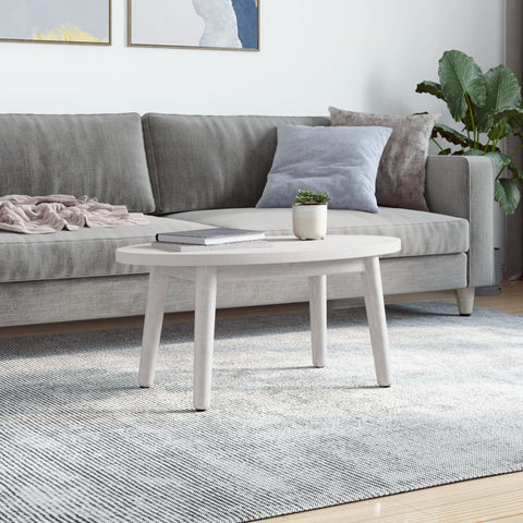 vidaXL Table Top White 70x35x2.5 cm Solid Wood Pine Oval