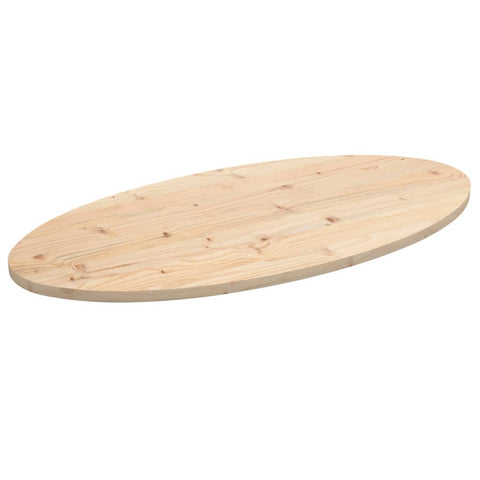 vidaXL Table Top 90x45x2.5 cm Solid Wood Pine Oval