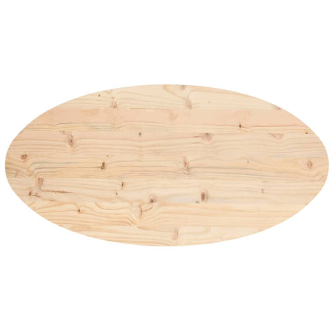 vidaXL Table Top 100x50x2.5 cm Solid Wood Pine Oval