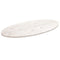 vidaXL Table Top White 110x55x2.5 cm Solid Wood Pine Oval