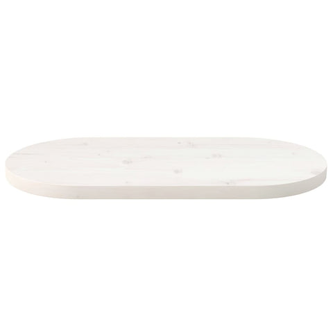 vidaXL Table Top White 60x30x2.5 cm Solid Wood Pine Oval