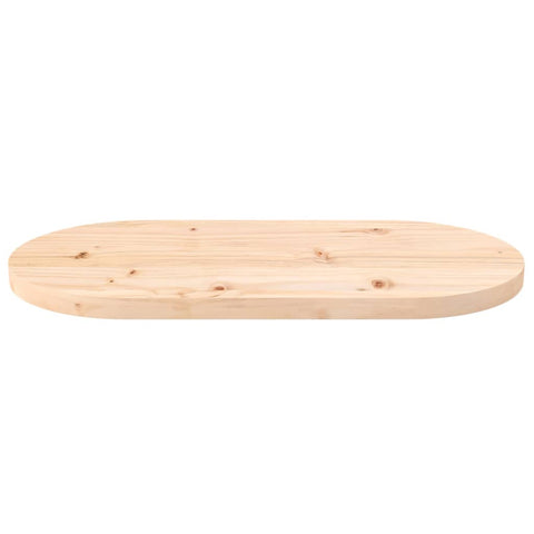 vidaXL Table Top 70x35x2.5 cm Solid Wood Pine Oval