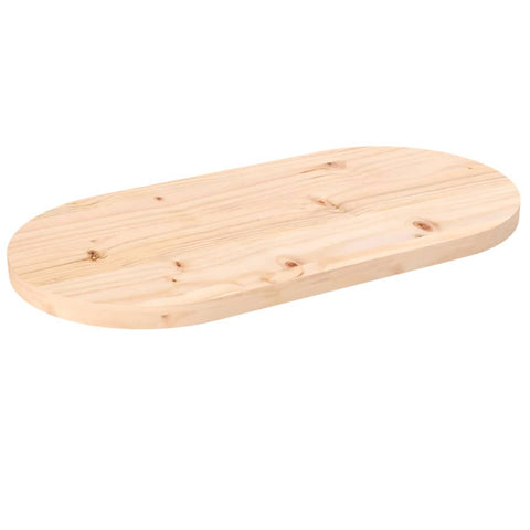 vidaXL Table Top 80x40x2.5 cm Solid Wood Pine Oval