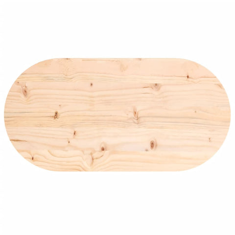 vidaXL Table Top 80x40x2.5 cm Solid Wood Pine Oval