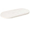 vidaXL Table Top White 80x40x2.5 cm Solid Wood Pine Oval