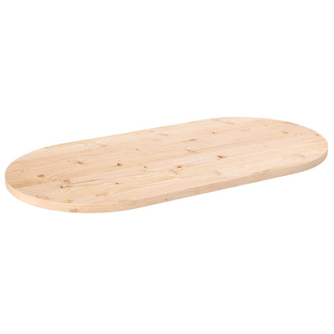 vidaXL Table Top 100x50x2.5 cm Solid Wood Pine Oval