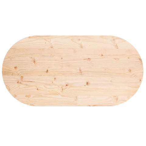 vidaXL Table Top 100x50x2.5 cm Solid Wood Pine Oval
