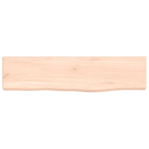 vidaXL Wall Shelf 40x10x2 cm Untreated Solid Wood Oak