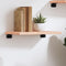 vidaXL Wall Shelf 40x20x2 cm Untreated Solid Wood Oak