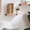 vidaXL Wall Shelf 40x40x2 cm Untreated Solid Wood Oak