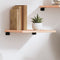 vidaXL Wall Shelf 40x40x2 cm Untreated Solid Wood Oak