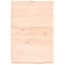 vidaXL Wall Shelf 40x60x(2-6) cm Untreated Solid Wood Oak