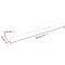 vidaXL Wall Shelf 60x10x2 cm Untreated Solid Wood Oak