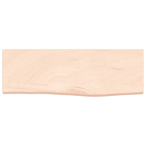 vidaXL Wall Shelf 60x20x2 cm Untreated Solid Wood Oak