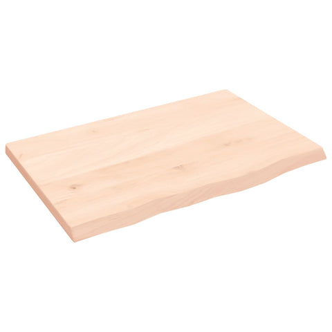 vidaXL Wall Shelf 60x40x2 cm Untreated Solid Wood Oak
