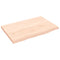vidaXL Wall Shelf 60x40x2 cm Untreated Solid Wood Oak