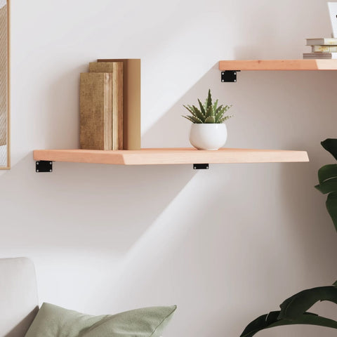 vidaXL Wall Shelf 60x60x(2-4) cm Untreated Solid Wood Oak