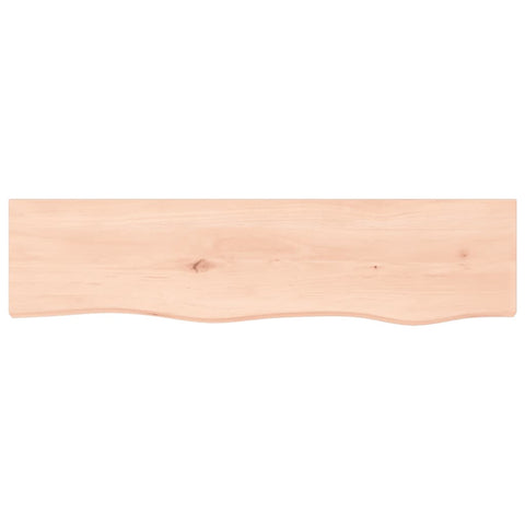 vidaXL Wall Shelf 80x20x4 cm Untreated Solid Wood Oak