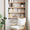 vidaXL Wall Shelf 80x20x6 cm Untreated Solid Wood Oak