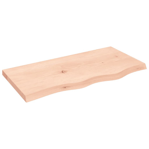 vidaXL Wall Shelf 80x40x(2-4) cm Untreated Solid Wood Oak