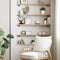 vidaXL Wall Shelf 100x10x2 cm Untreated Solid Wood Oak