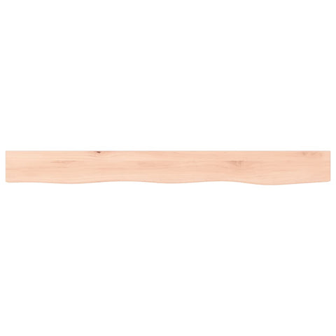 vidaXL Wall Shelf 100x10x2 cm Untreated Solid Wood Oak