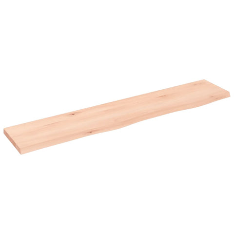 vidaXL Wall Shelf 100x20x2 cm Untreated Solid Wood Oak