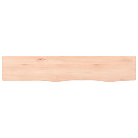 vidaXL Wall Shelf 100x20x2 cm Untreated Solid Wood Oak