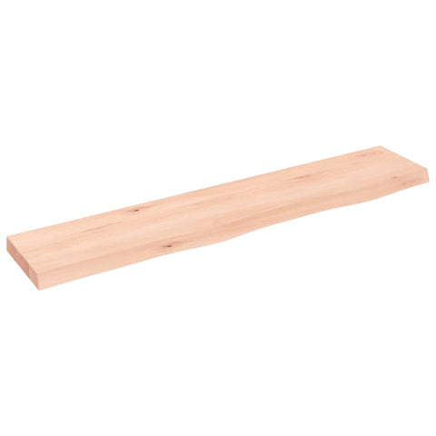 vidaXL Wall Shelf 100x20x4 cm Untreated Solid Wood Oak