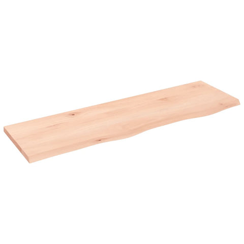 vidaXL Wall Shelf 100x30x2 cm Untreated Solid Wood Oak