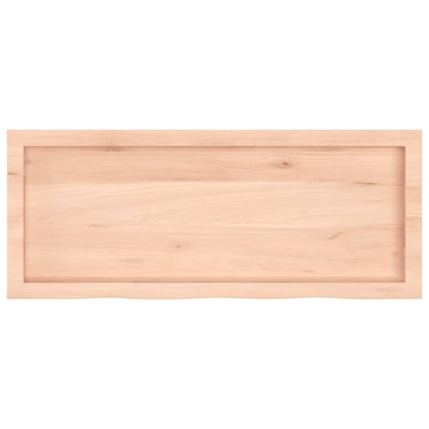 vidaXL Wall Shelf 100x40x(2-4) cm Untreated Solid Wood Oak