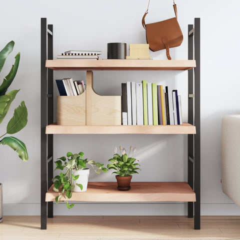 vidaXL Wall Shelf 100x40x(2-6) cm Untreated Solid Wood Oak