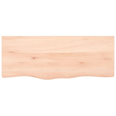 vidaXL Wall Shelf 100x40x(2-6) cm Untreated Solid Wood Oak