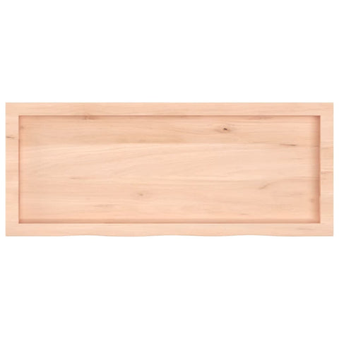 vidaXL Wall Shelf 100x40x(2-6) cm Untreated Solid Wood Oak
