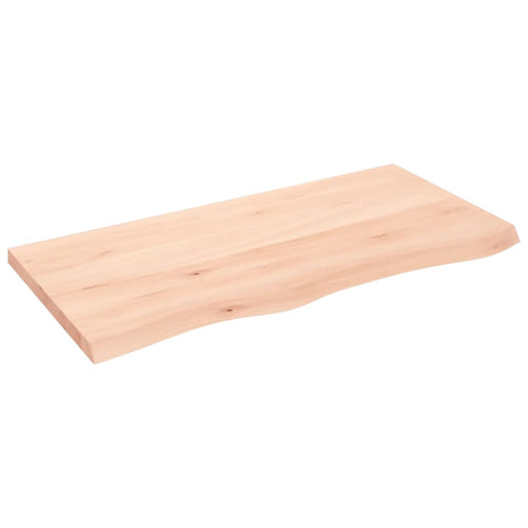vidaXL Wall Shelf 100x50x(2-4) cm Untreated Solid Wood Oak