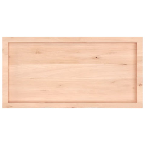 vidaXL Wall Shelf 100x50x(2-4) cm Untreated Solid Wood Oak