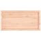 vidaXL Wall Shelf 100x50x(2-4) cm Untreated Solid Wood Oak