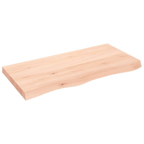 vidaXL Wall Shelf 100x50x(2-6) cm Untreated Solid Wood Oak
