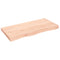 vidaXL Wall Shelf 100x50x(2-6) cm Untreated Solid Wood Oak