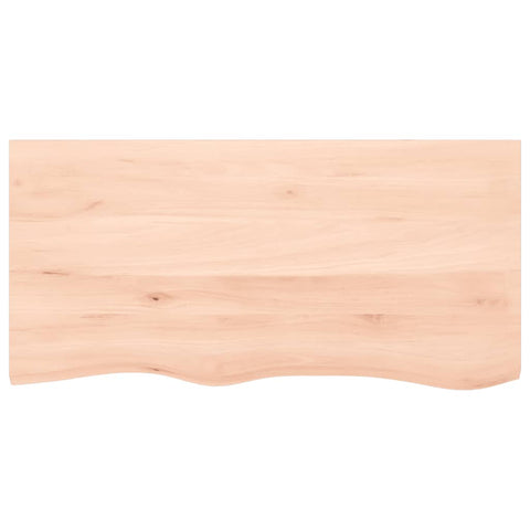 vidaXL Wall Shelf 100x50x(2-6) cm Untreated Solid Wood Oak