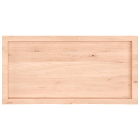 vidaXL Wall Shelf 100x50x(2-6) cm Untreated Solid Wood Oak
