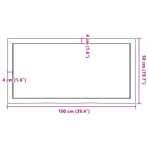 vidaXL Wall Shelf 100x50x(2-6) cm Untreated Solid Wood Oak