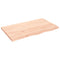vidaXL Wall Shelf 100x60x(2-4) cm Untreated Solid Wood Oak