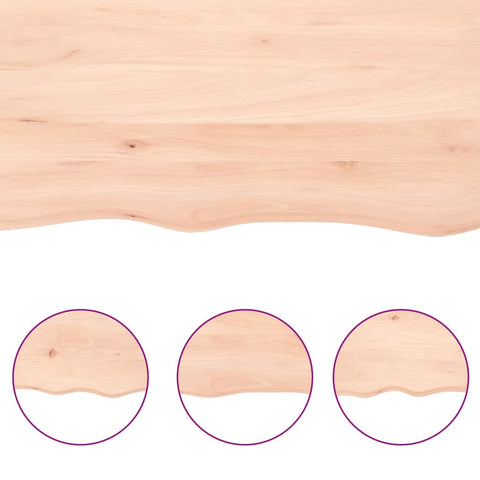 vidaXL Wall Shelf 100x60x(2-4) cm Untreated Solid Wood Oak