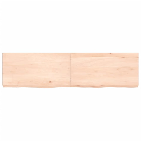 vidaXL Wall Shelf 120x30x(2-6) cm Untreated Solid Wood Oak