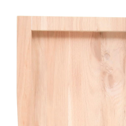 vidaXL Wall Shelf 120x30x(2-6) cm Untreated Solid Wood Oak