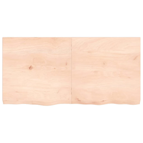 vidaXL Wall Shelf 120x60x(2-6) cm Untreated Solid Wood Oak